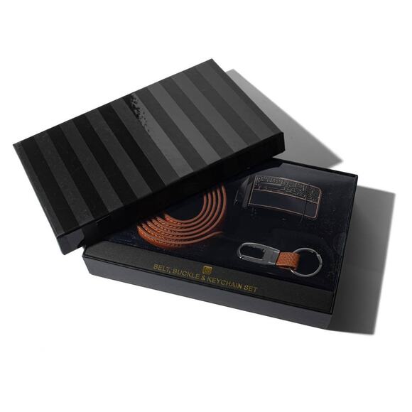 Mens Belt Buckle and Keychain Set - Picture 5 of 6